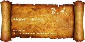 Wágner Anikó névjegykártya